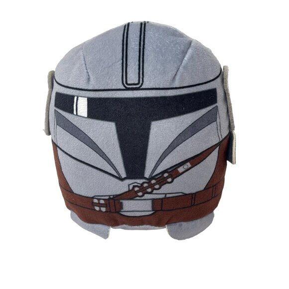 Star Wars The Mandalorian Cuutopia Plush 5″ Helmeted Gray Brown Toy - Picture 1 of 10